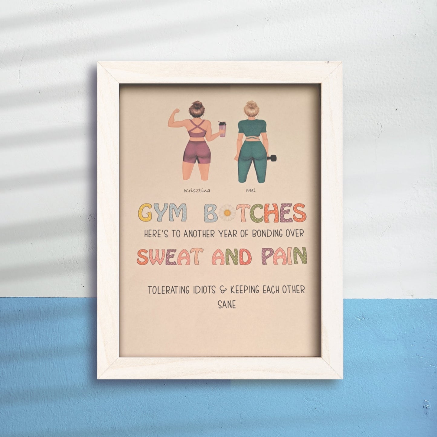 A4 gym b*tches print