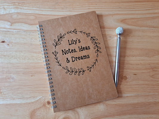 Personalised notebook