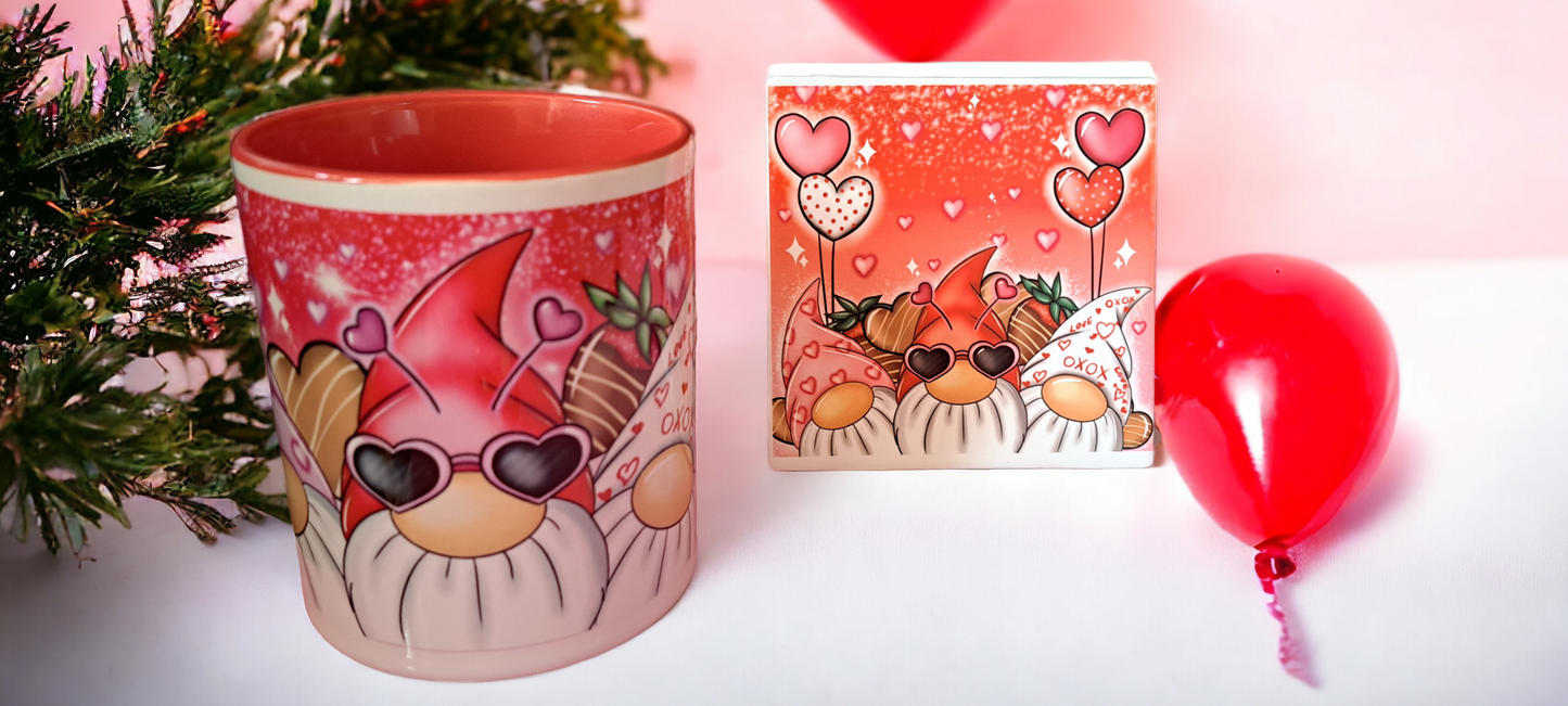 Love Gonks mug and coaster set (11oz mug)