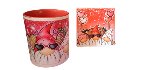 Love Gonks mug and coaster set (11oz mug)