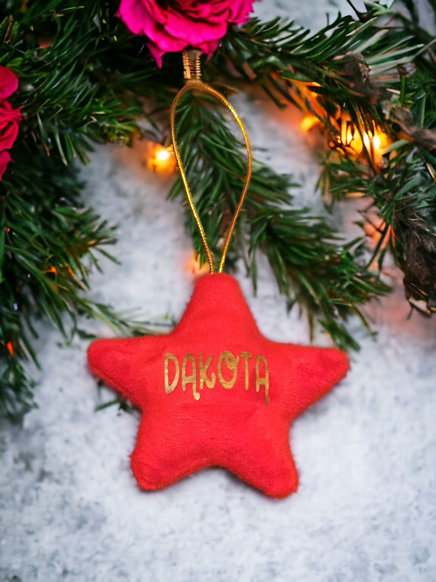 Personalised velvet star