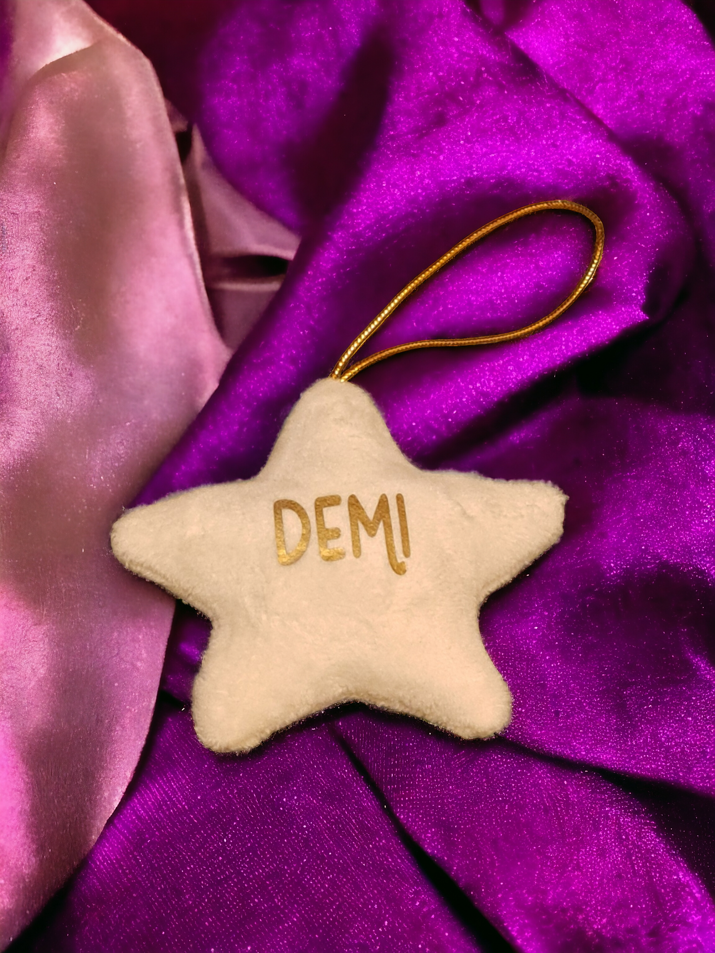 Personalised velvet star